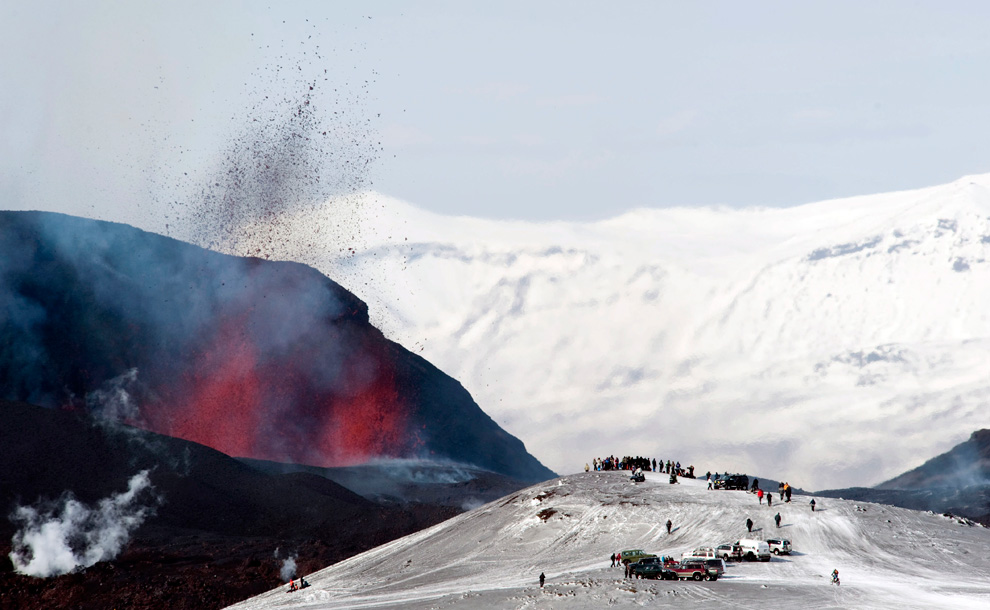 iceland volcano eruption photos. of a volcanic eruption at