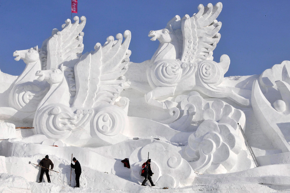 Image result for snow sculptures